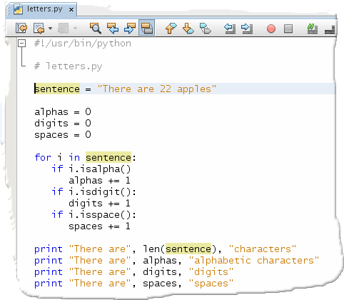 Variable highlighting