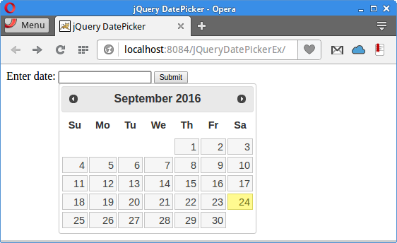 jQuery DatePicker