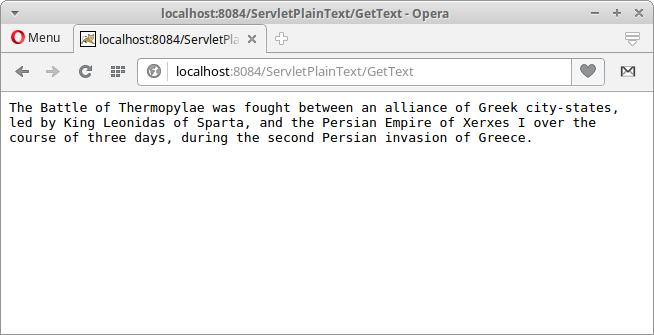 Showing plain text in a browser