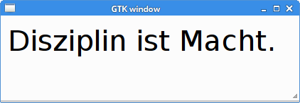 GTK window