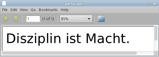 PDF file in Evince