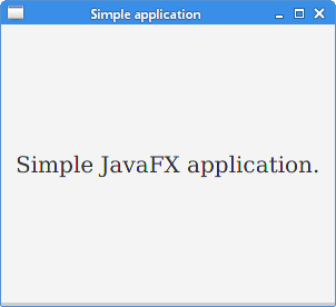 First JavaFX application
