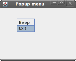 Popup menu`