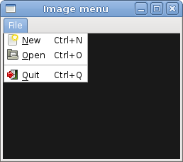 Image menu