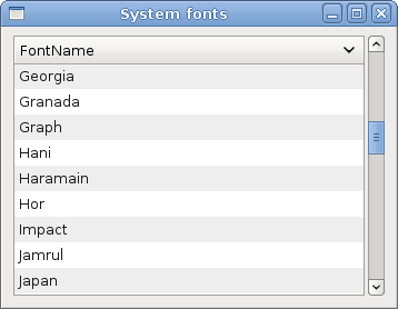 System fonts