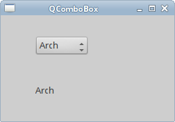 QComboBox widget