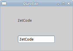 QLineEdit widget