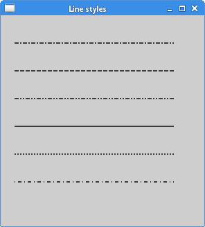 Line styles