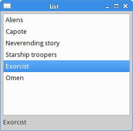 List widget
