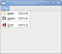 Image menu