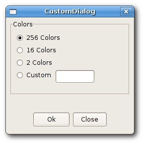 Custom dialog