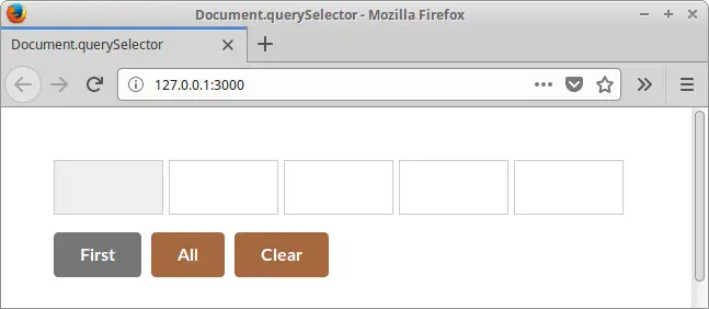 Selecting elements with Document.querySelector