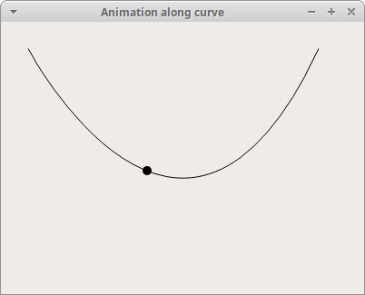 Animation along curve
