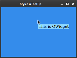Styled QToolTip