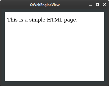 Simple QWebEngineView example