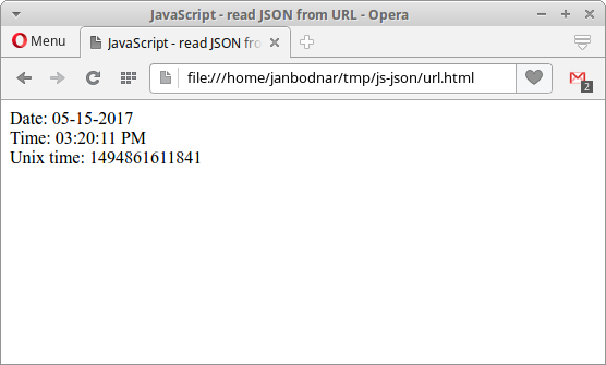Reading JSON from URL with JQuery
