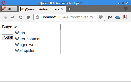 JQuery Autocomplete Java JSP Servlet Jackson Opencsv JQuery Autocomplete Java JSP Servlet Jackson Opencsv
