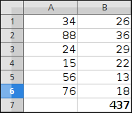 Calculating the sum of values