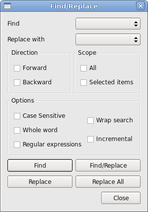 Find/Replace