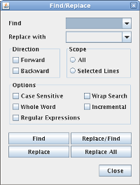 java swing display text file project file