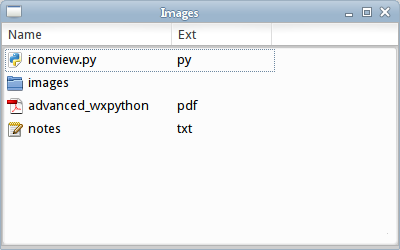 Images in list control