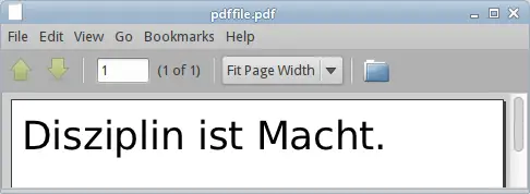 PDF file in Evince
