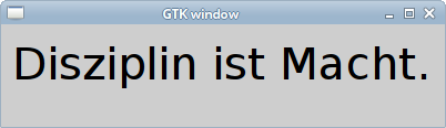 GTK window