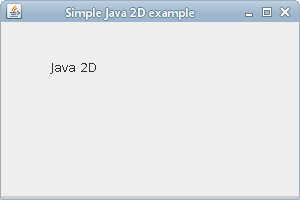 Simple Java 2D example