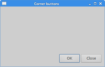 Corner buttons