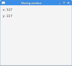 Moving a window