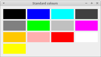 Standard colours