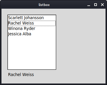 listbox widget