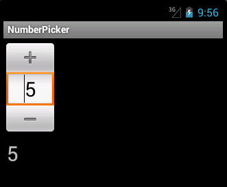 NumberPicker widget