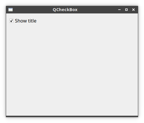 QCheckBox
