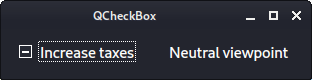 Three-state QCheckBox