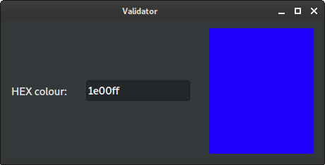 QLineEdit validator