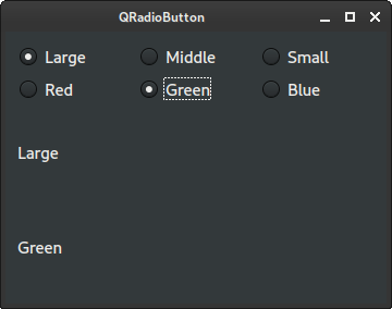 QRadioButtons in QButtonGroups