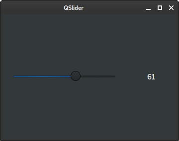 Horizontal QSlider