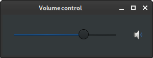 QSlider volume control